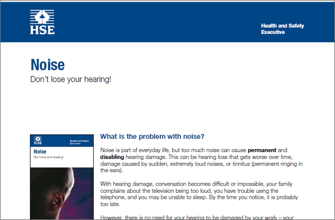 Noise - Don't Lose your Hearing!