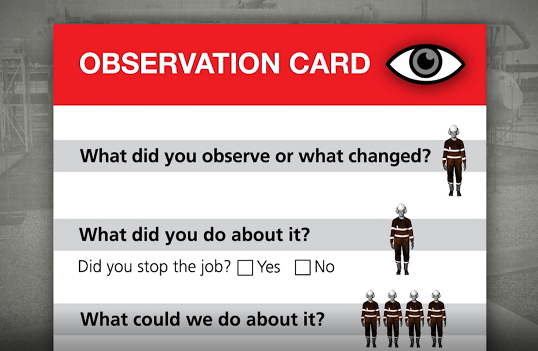 Safety Observation Card Film