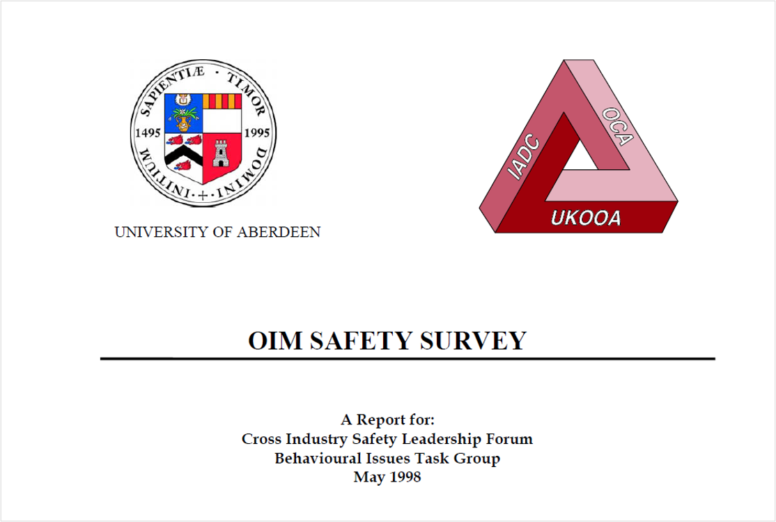 OIM Safety Surveys (1998 & 2002)