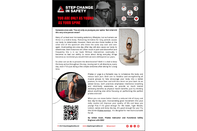 You Are Only As Young As Your Spine