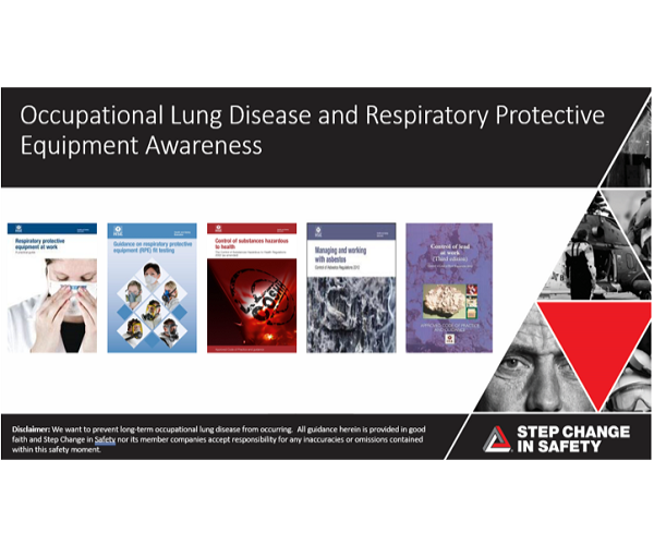 Safety Moment P Occupational Lung Disease Respiratory Protective Equipment RP Ens