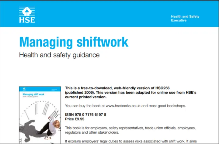 Managing shiftwork