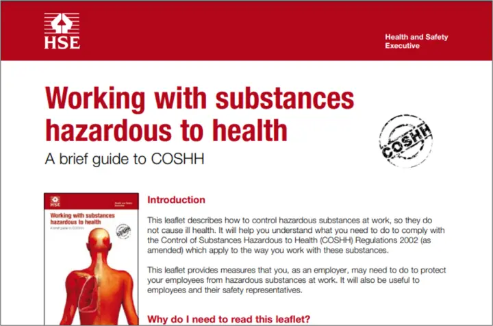 Substances hazordous