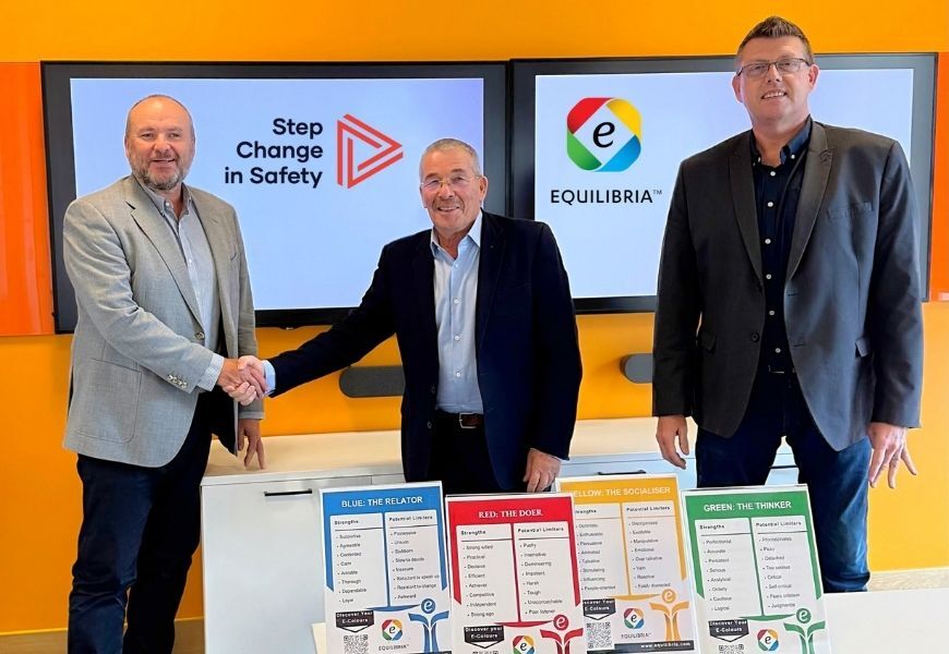 Craig Wiggins, CEO of Step Change in Safety, Lewis Senior, CEO & Co-Founder of Equilibria and Mark Wilkinson, Coach and Director of Equilibria